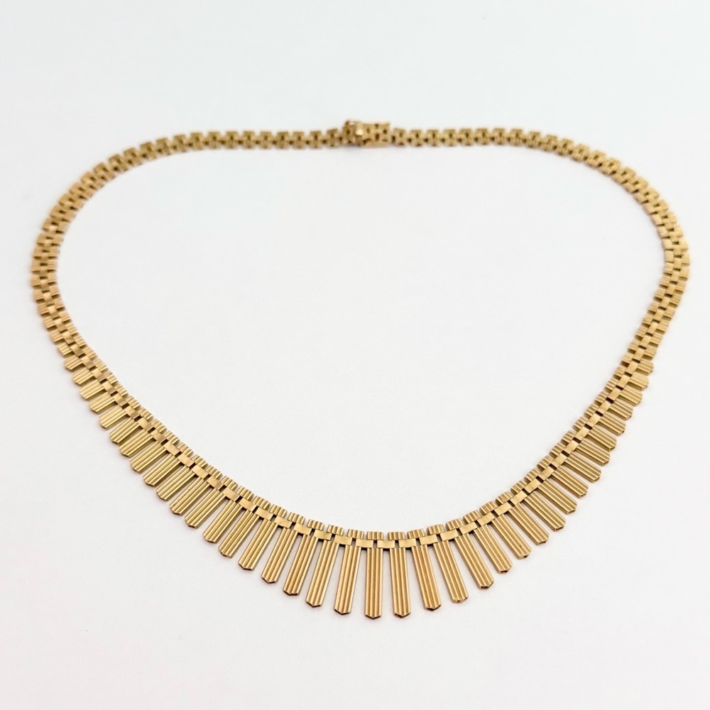 Cartier Rare Vintage Heavy 18k Solid Yellow Gold Collar Necklace